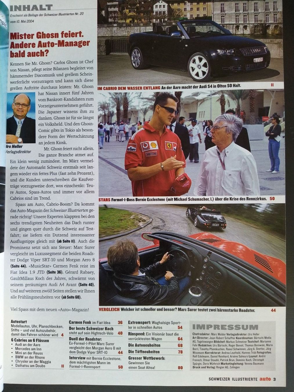 Riviste & Magazine: Schweizer Illustrierte Auto Nr. 20/ 2004 Morgan Aero8 Dodge – Usato da Bern venduto da micky031 1