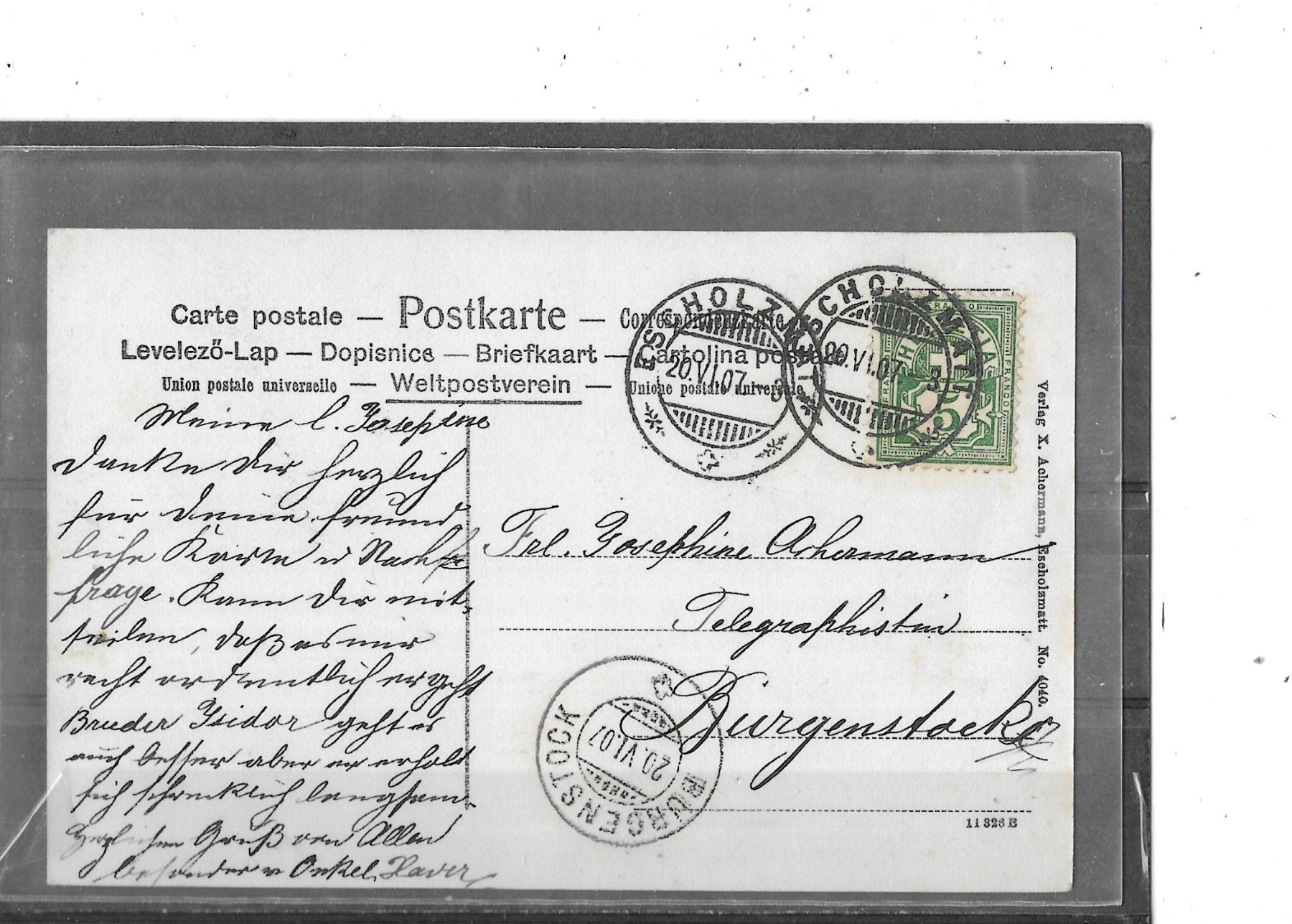 Cartoline postali: LU Gruss aus Escholzmatt 1907 – Usato da Schocherswil venduto da Wilare 1