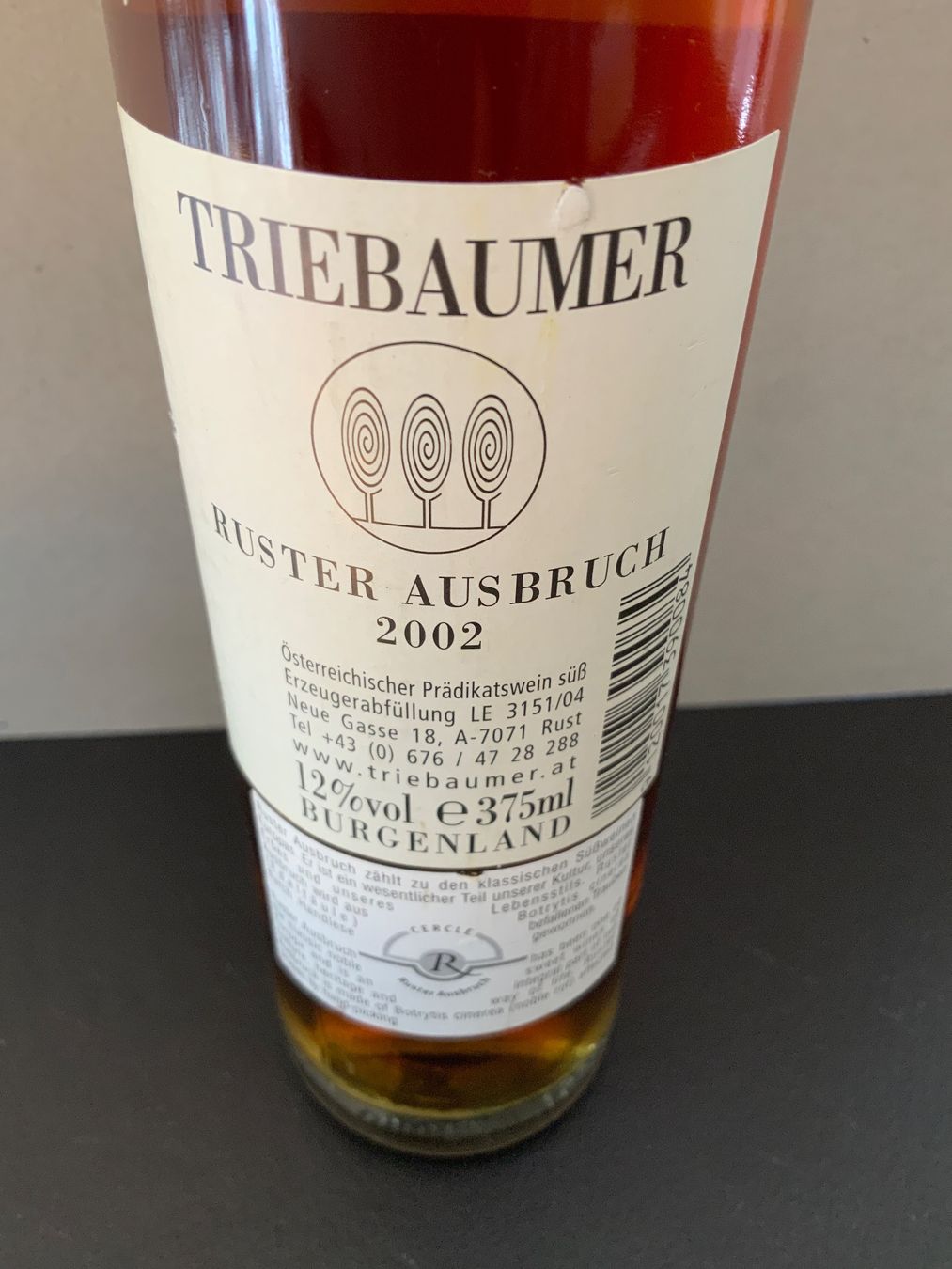 Wein: Trierbaumer Ruster Ausbruch – Neu (gemäss Beschreibung) aus Stans von eb53 2