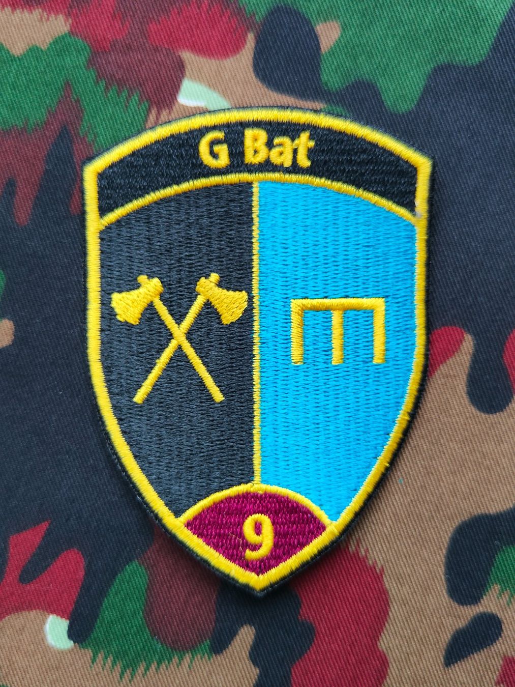 Schweizer Armee Placchette & Badge: Verbandsabzeichen G Bat 9 Logistik – Usato da Bauma venduto da SwissMilitaria
