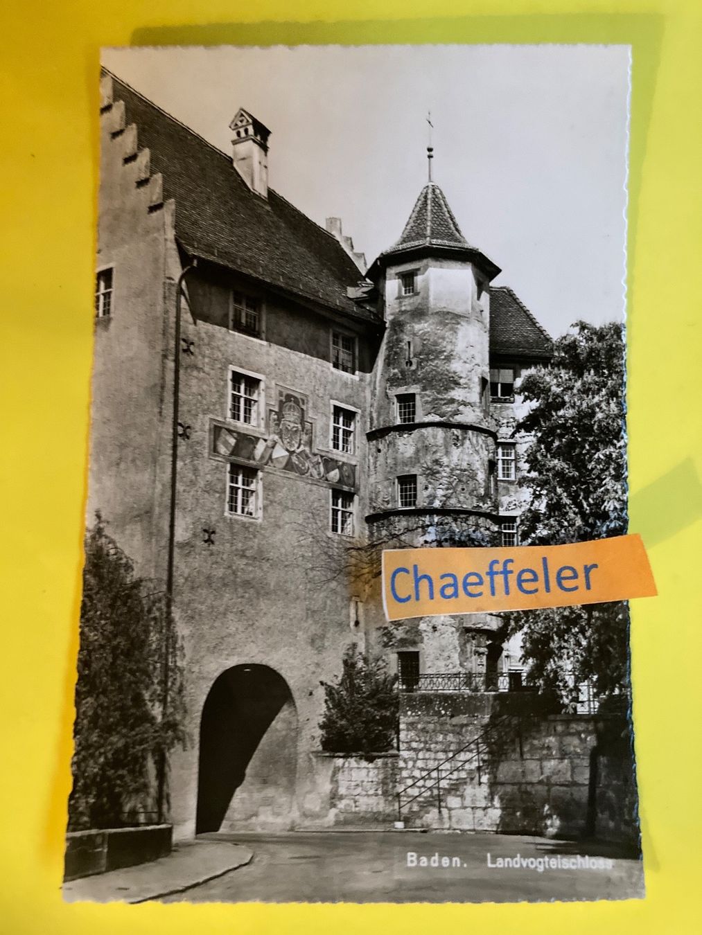 Cartoline postali: Baden, Langfogteischloss – Usato da Zürich venduto da Chaeffeler