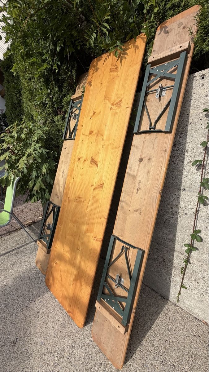 Tischset: Biergarnitur Holz klappbar gebraucht – Gebraucht aus Schmidrüti von Prismagepard69 2