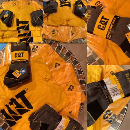 CATERPILLAR WORKWEAR SET T-SHIRT &  SOCKS SIZE M / 41-42
