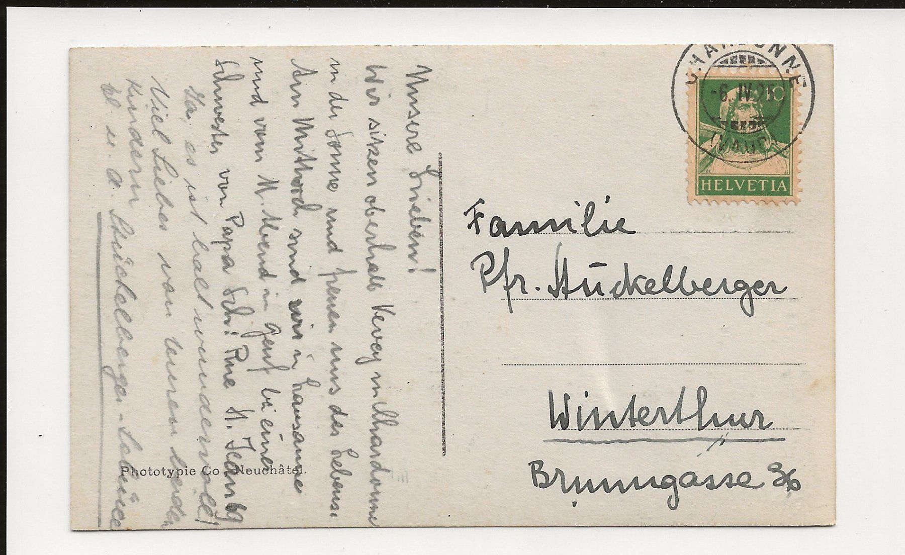 Cartoline postali: AK 1925 Vevey, Genfersee, Berge – Usato da Greifensee venduto da 315WDO 1