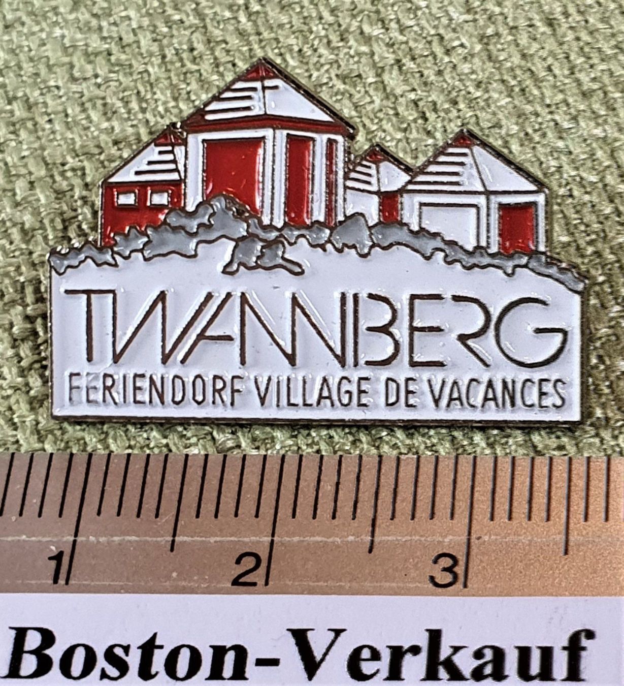 Plaketten & Abzeichen: D820 - Pin Twannberg Feriendorf Suisse – Gebraucht aus Reinach BL von Boston-Verkauf 1