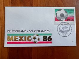 Mexico Fussball WM 1986 D-Schottland  Spezialcouvert R180)