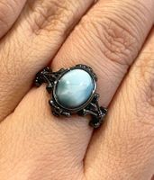 Echter Larimar-Ring im Vintage-Design