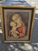 Bild Madonna mit Kind  gerahmt signiert