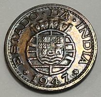 1 Tanga - Republic Portuguese India -1947