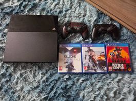 PlayStation 4 (500 GB) inkl. 2 Controller & 3 Spiele