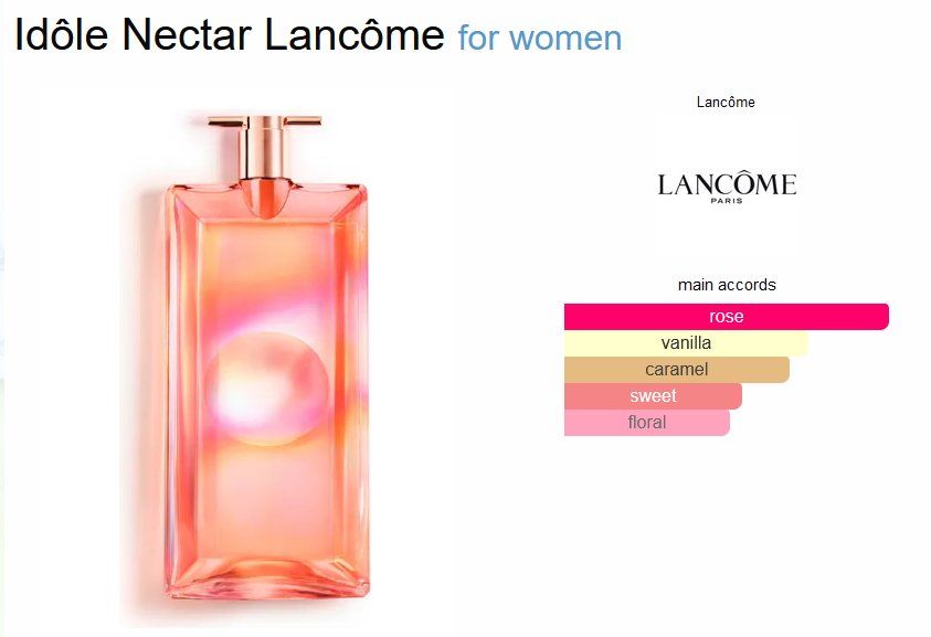 Lancôme Profumi & Eau de Toilette: Lancôme Idôle Nectar Sample/Probe 1-10ml – Nuovo (secondo la descrizione) da Marly venduto da springcloud247 2