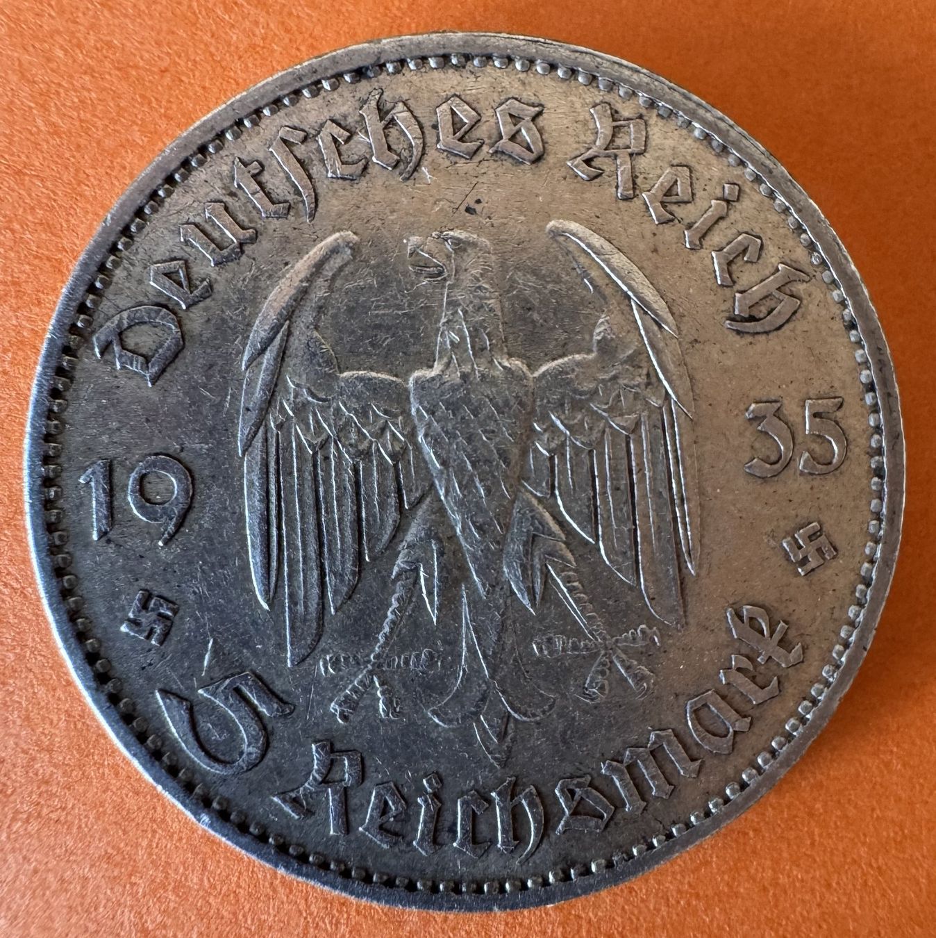 Alle Münzen: 5 Reichsmark 1935 A Silber,  Garnisonskirche – Gebraucht aus Diepoldsau von preisparadies-ch 1