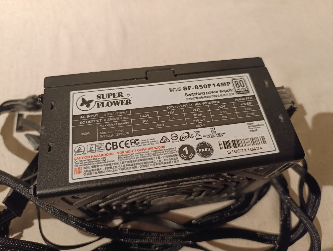 Elektronikbauteil: Super Flower 850W PC Netzteil – Gebraucht aus Zug von Chretze 1