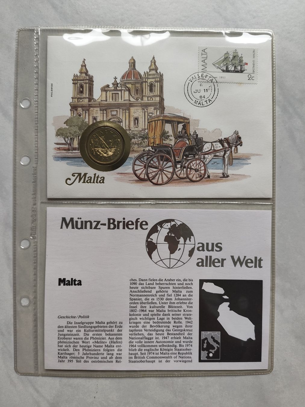Alle Münzen: Münzbrief Malta – Gebraucht aus Schönenwerd von pin_rn7v