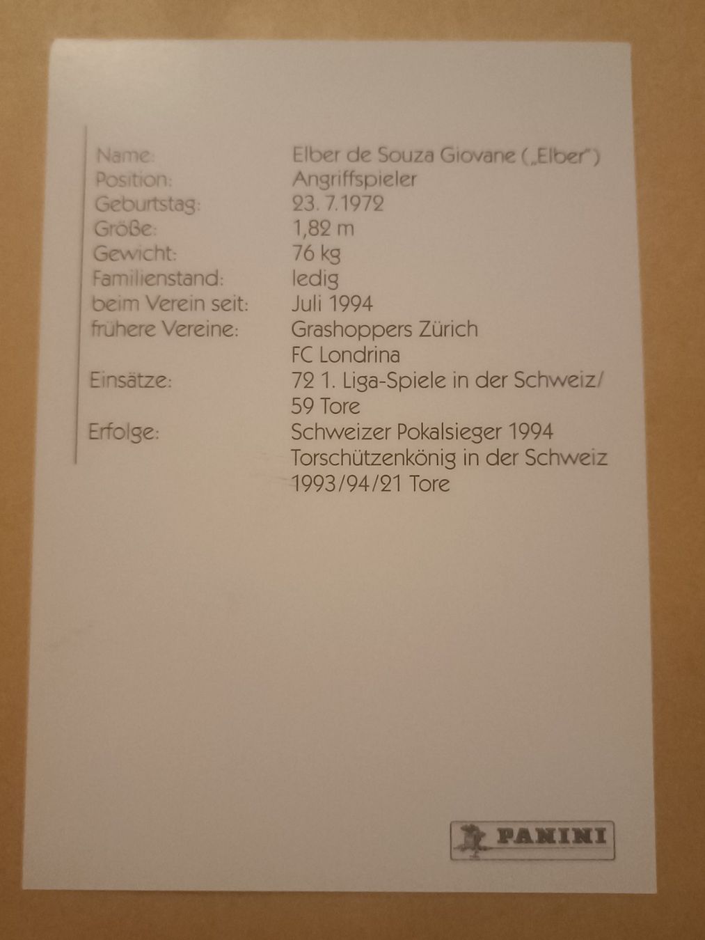 Autografi: Giovane Elber - VfB Stuttgart - Handsigniert – Usato da Menziken venduto da Artographs 1