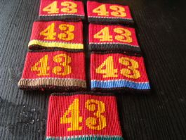 Militaire, 3 paires de patelettes différentes  No 43