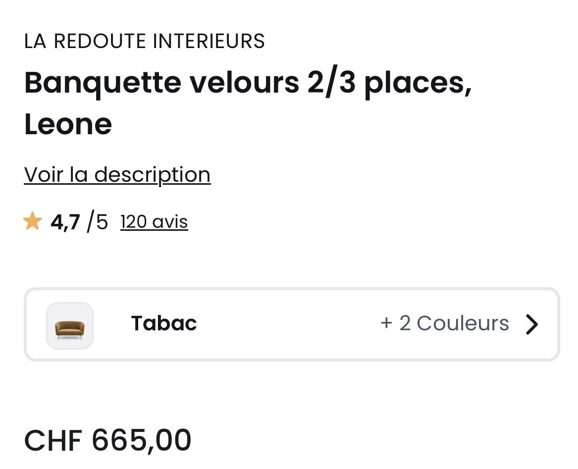Divani: Canapé LEONE la redoute – Usato da Vevey venduto da Frenchyinswiss1800 4