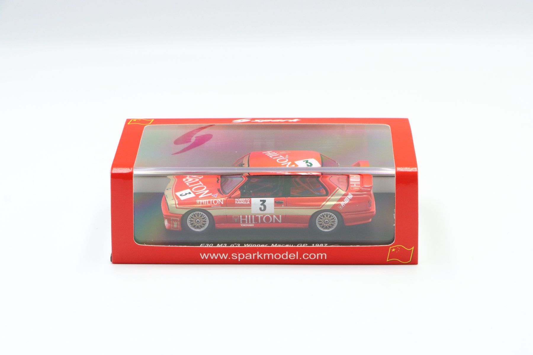 BMW Modellini d'auto: BMW M3 E30 Winner Macau GP 1987 1:43 Spark – Nuovo e nell'imballaggio originale da Bühl b.Aarberg venduto da modelldiecast 1