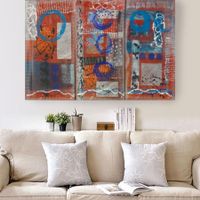Abstrakte Gemälde A221⚡️großes Triptychon / 100x150cm