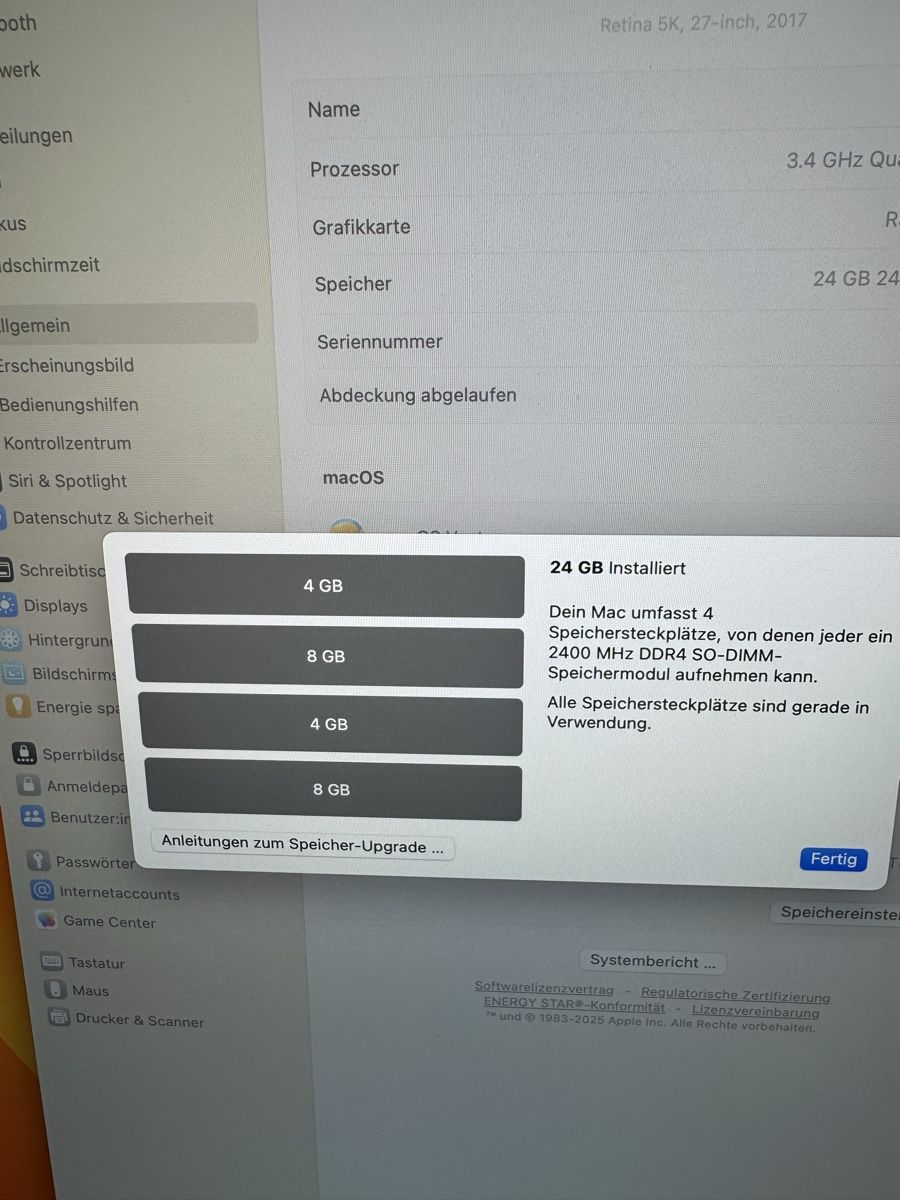 Apple PC: iMac 27-Zoll, 2017, 3.4 GHz Quad-Core Intel Core i5 – Usato da Niederrohrdorf venduto da Krambamboli 3