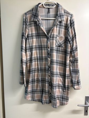 Kariertes Oversize Flanellhemd XL Chicolife für Frühling/...