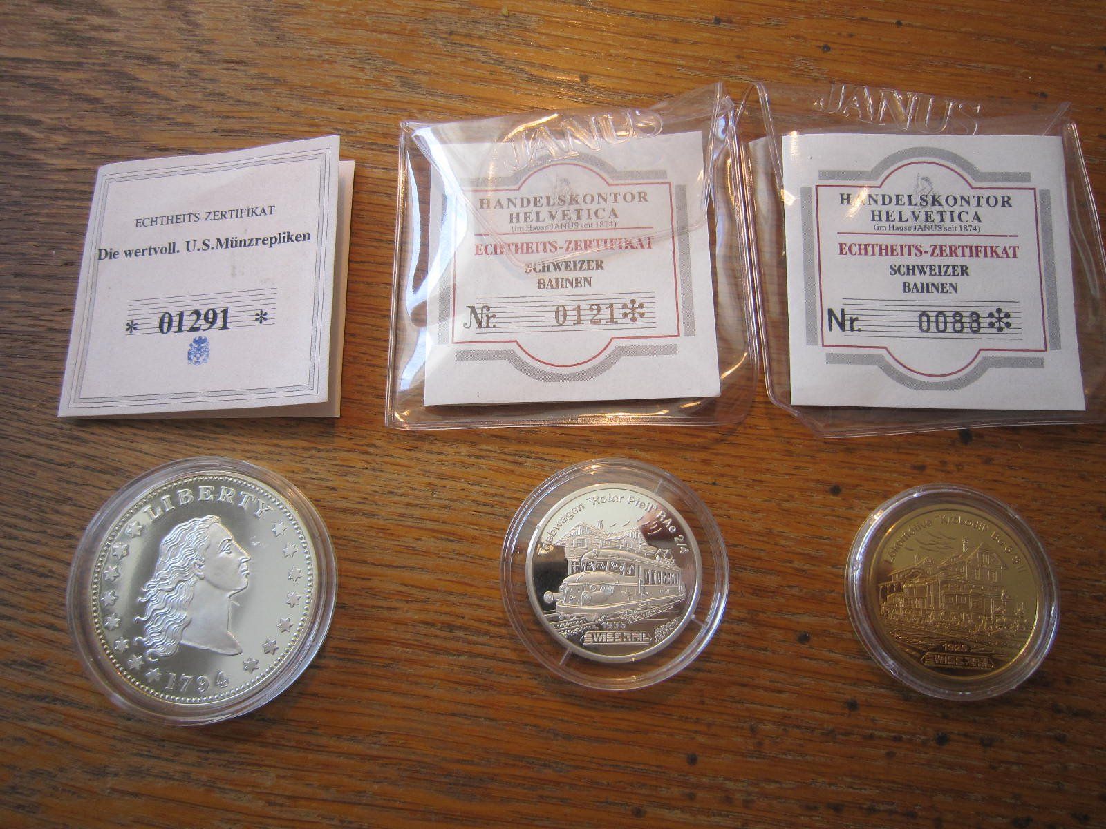 Tutti le monete: Münzen Silber- Gold- Anteile? Swiss Rail & American Liberty – Usato da Böttstein venduto da koehlerkafi