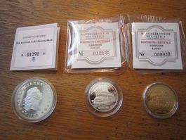 Münzen Silber- Gold- Anteile? Swiss Rail & American Liberty