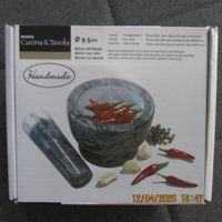 Handgemachter Mörser mit Stössel, neu & OVP!
