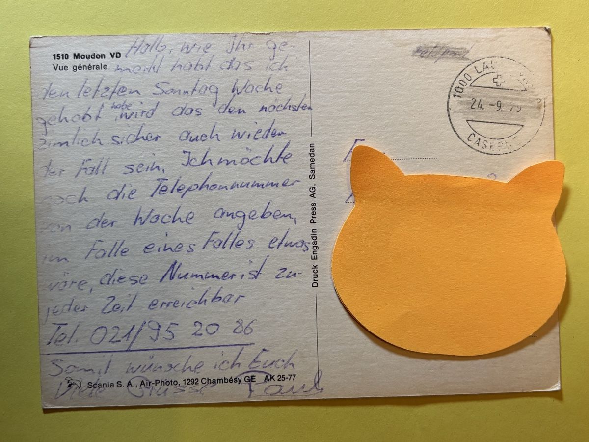 Ansichtskarten: AK von Moudon – Gebraucht aus Rümlang von Kartenpost1 1