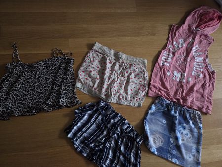 Kleiderpaket Shirts Shorts Kleider Mini Röcke Oberteile Leo