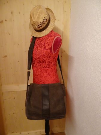 Echt Wildleder Tasche dunkelbraun von FOSSIL - Mo24.7