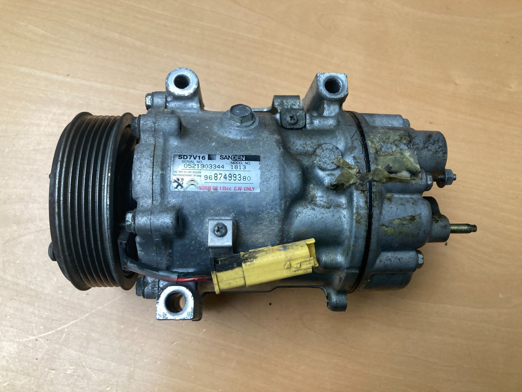 Citroën Tutti pezzi di ricambio auto: Citroën Jumpy Klimakompressor Sanden SD7V16 9687499380 – Usato da Cham venduto da WB2223