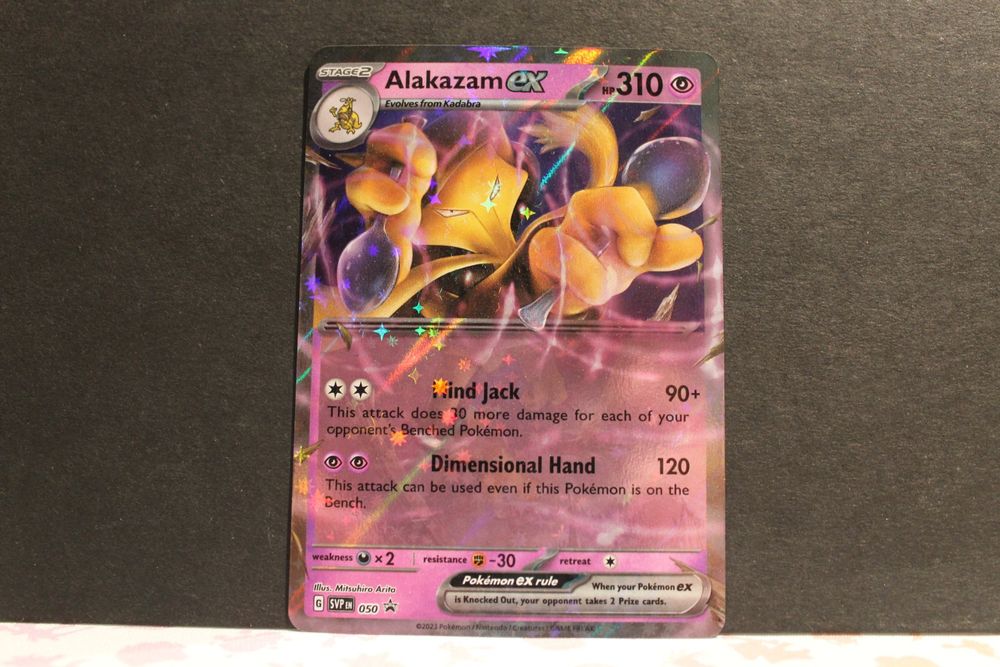 Pokemon Card Pokemon TCG  Alakazam Ex Holo Foil Promo Card #050  Scarlet  & Violet Black Star Scarlet Violet Black Star Promo