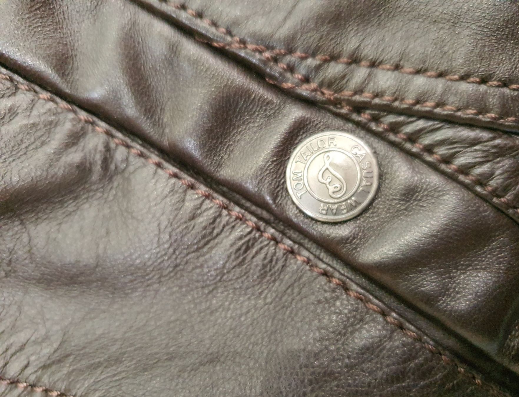 Tom Tailor Giacche: Wunderschöne braune Lederjacke von Tom Tailor, Grösse L – Usato da Hellsau venduto da Stina1978 5