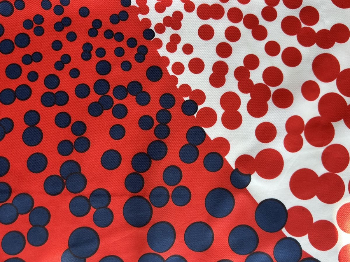 Foulards, Tücher & Schals: Vintage Scarf Polka Dot Red Blue good condition – Neu (gemäss Beschreibung) aus Saland von ele_vc96 1