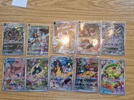 10 Pokémon Sammelkarten Set in Schutzhüllen