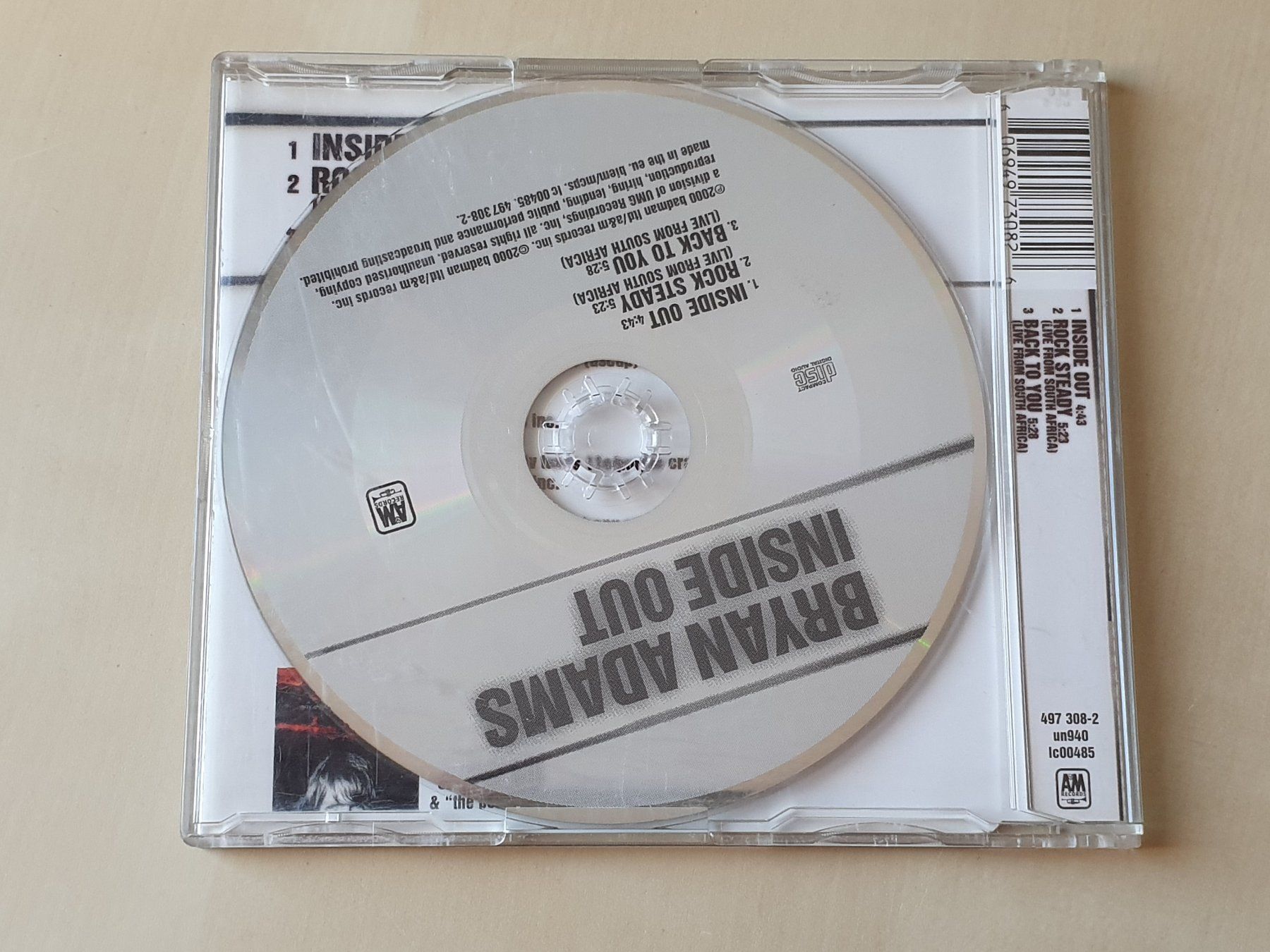 CDs: Bryan Adams Inside Out – Gebraucht aus Stansstad von collectorsshop 1