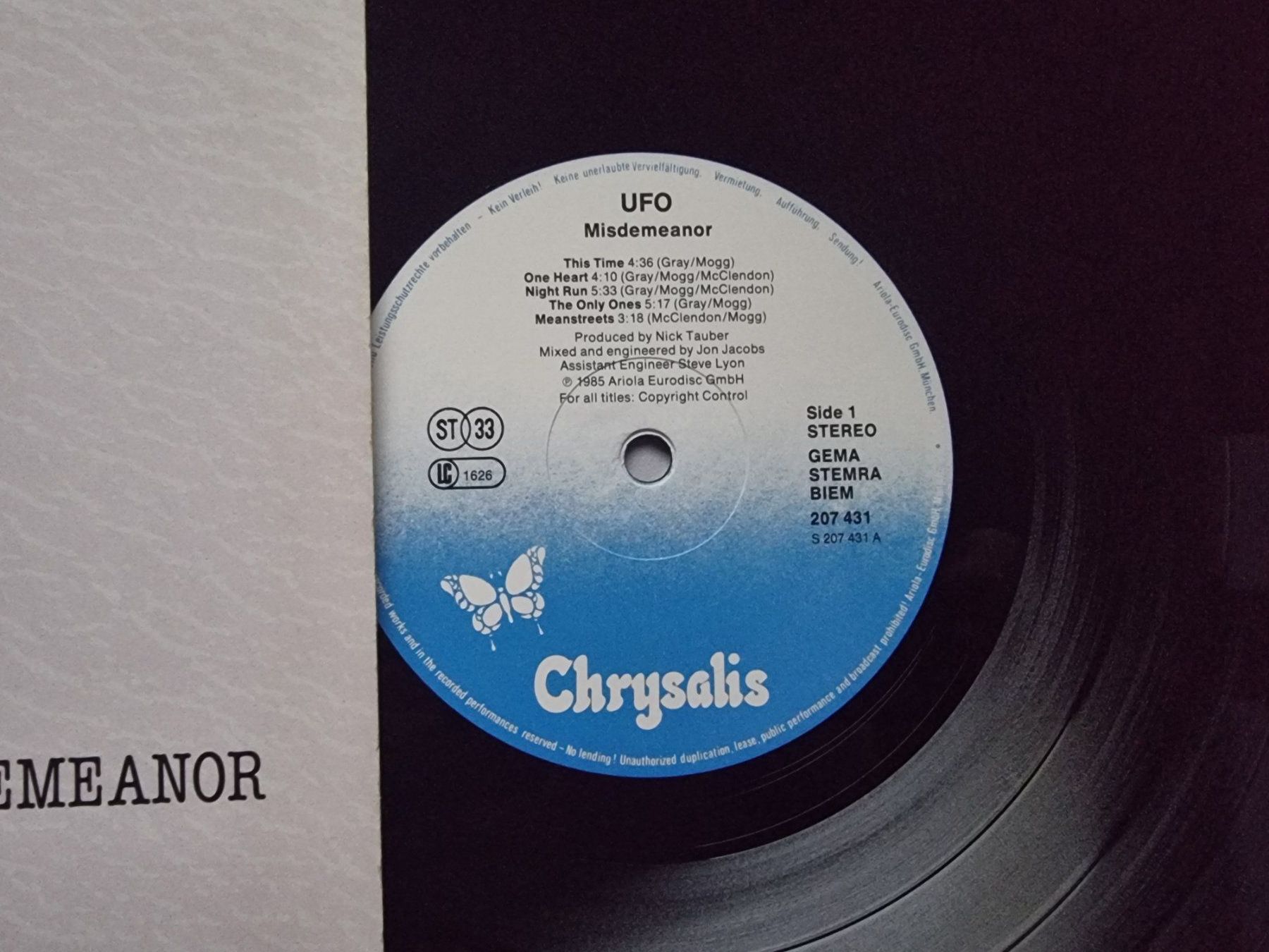 Dischi in vinile: LP UFO - Misdemeanor – Usato da Schaffhausen venduto da Kellerrassel 1