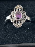 Vintage Silber Ring 925 mit Amethyst und Markasiten💍