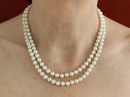 Elegante Perlenkette (Doppelreihe)