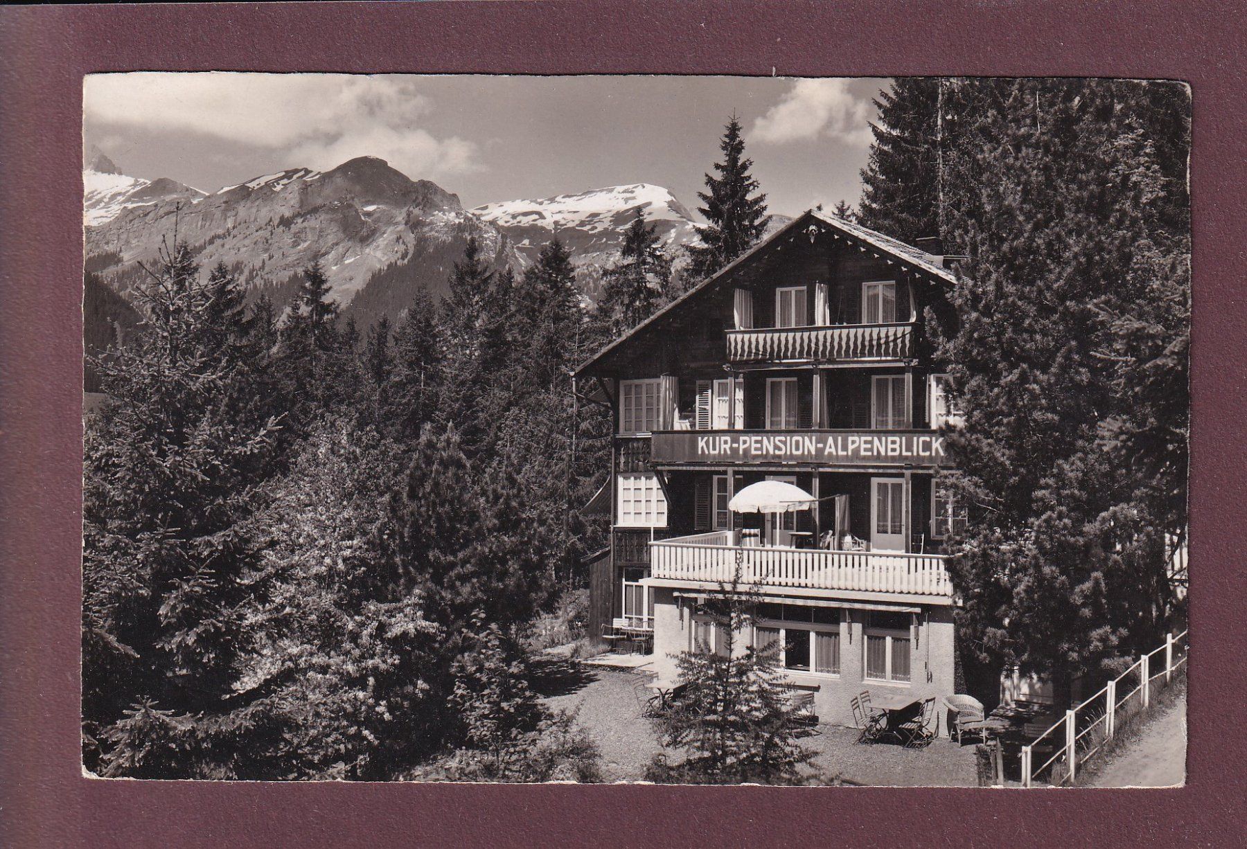 Ansichtskarten: WENGEN - Pension Alpenblick – Gebraucht aus Pully von nicecards