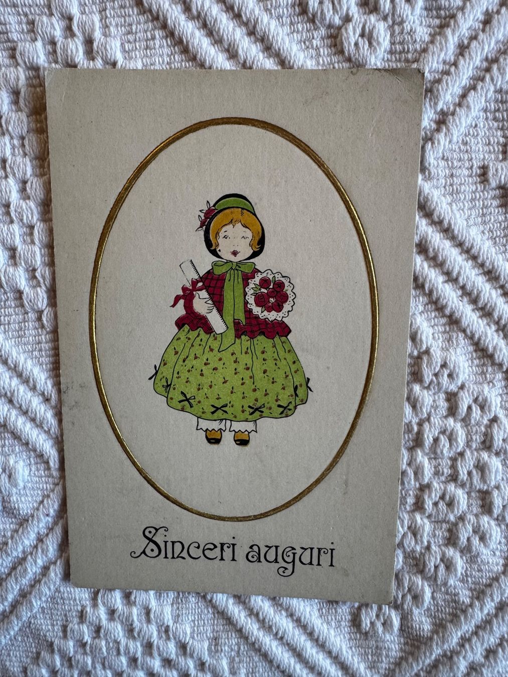 Ansichtskarten: Ansichtskarte, Sinceri auguri, ungelaufen – Gebraucht aus Vellerat von joromaur