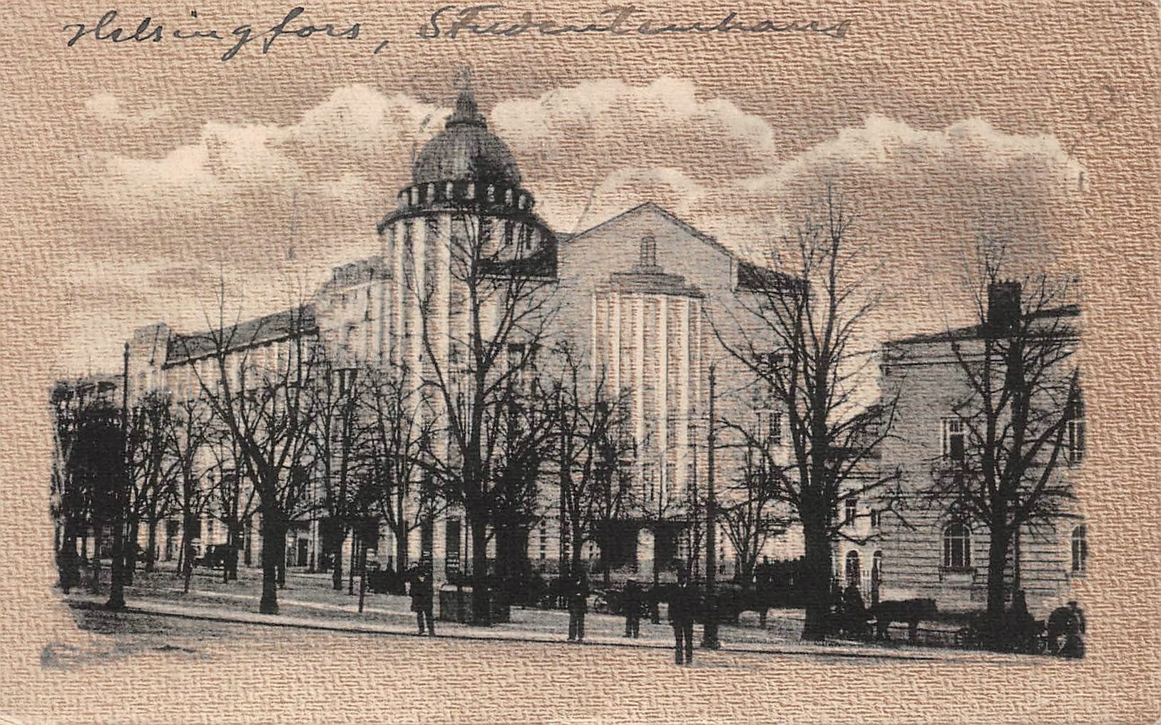 Cartoline postali: Helsinki, Helsingfors, Nya Studenthuset – Usato da Ottikon b.Kemptth. venduto da Neptun1974