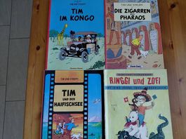 3 Stck.Tim und Struppi. 1 Ringgi und Zofi.