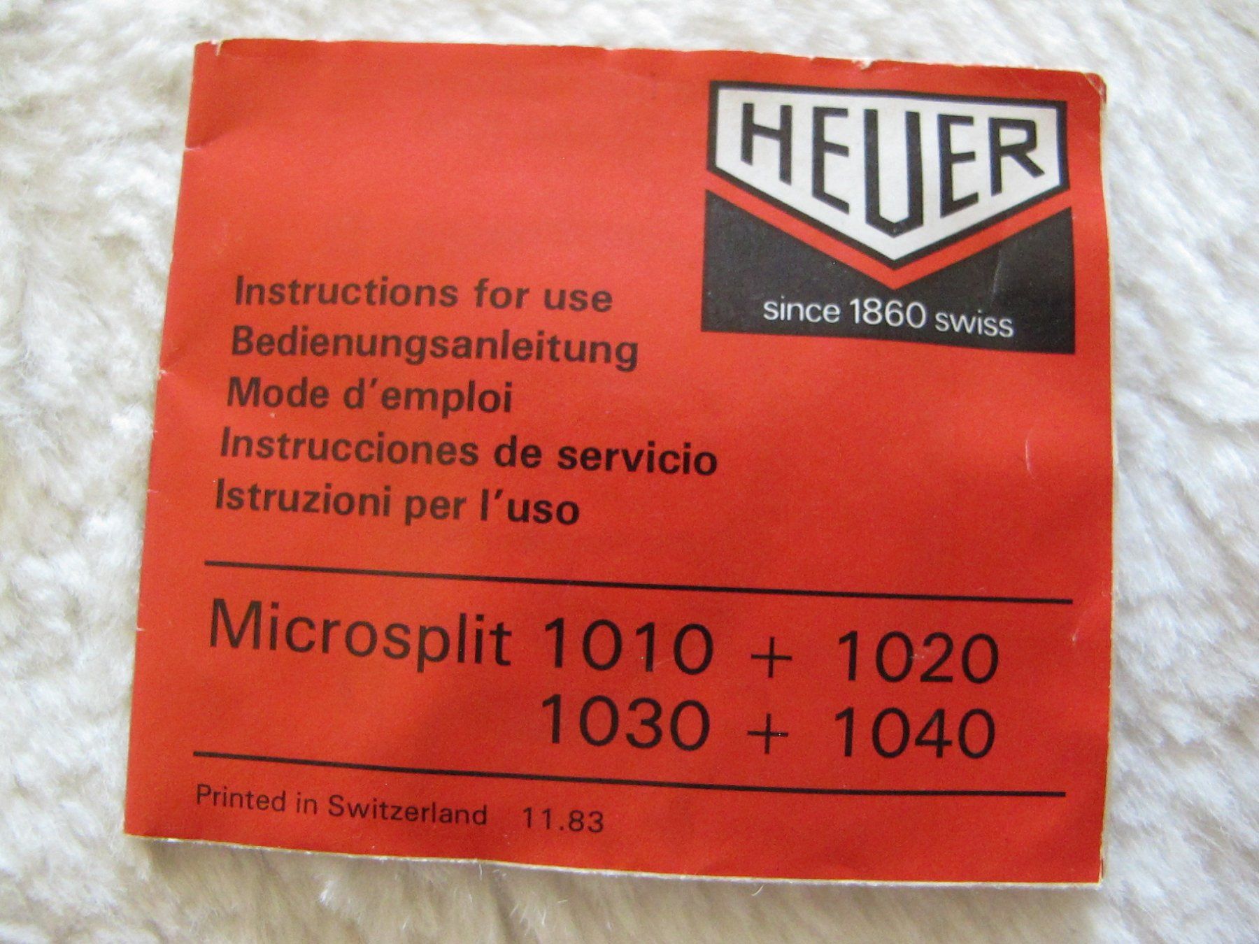 Tag Heuer Uhren: Heuer Microsplit 1030 Stoppuhr Digital Box Und Papiere 0284 – Gebraucht aus Altnau von LinaAuktion 5