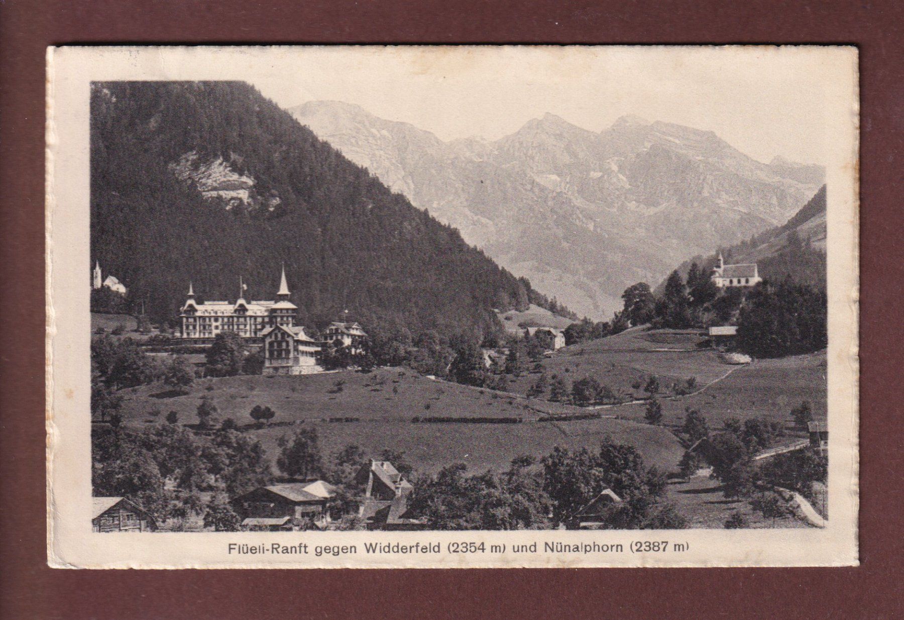 Ansichtskarten: FLÜELI-RANFT gegen Widderfeld - 1918 – Gebraucht aus Pully von nicecards-shop