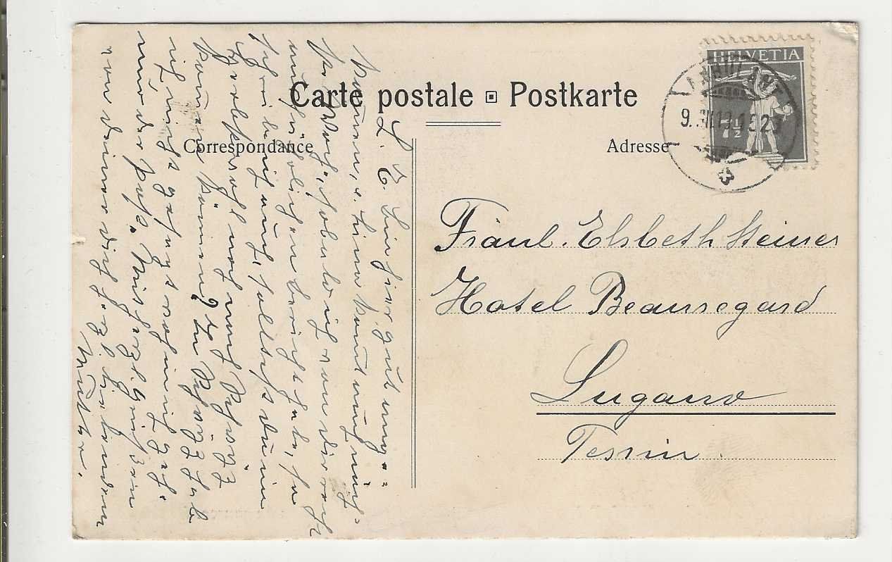 Cartoline postali: Prêles,  Litho, 1913 – Usato da Spiez venduto da Niesen20 1