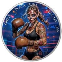 1Unze Mexico Libertad Dia de los Muertos Boxer 2024 Color