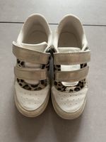 Weisse Sneaker/Turnschuhe mit Leopardenmuster, Gr.29