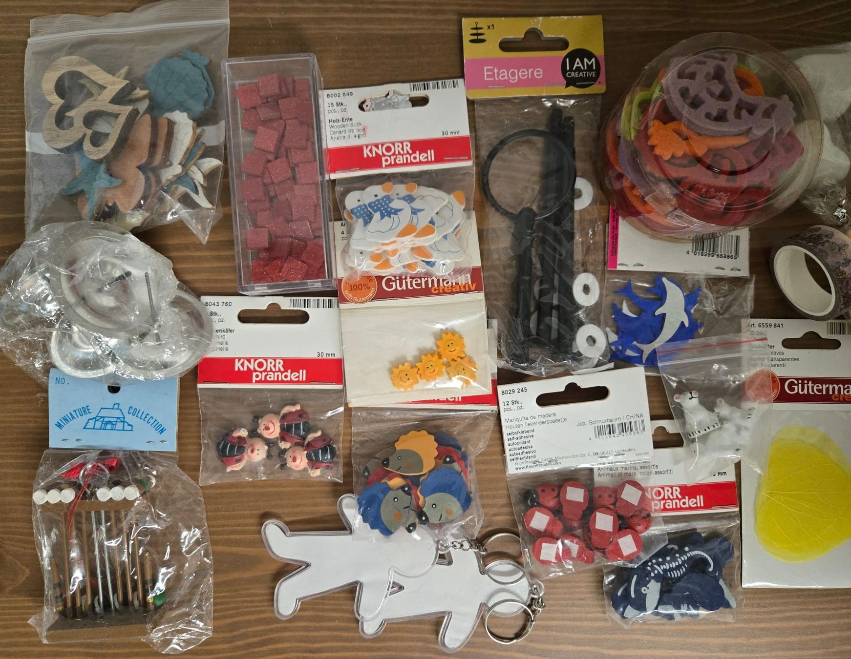 Kit bricolage: Bastelset Knöpfe Perlen Holzdeko DIY Materialmix – Nuovo (secondo la descrizione) da Rheinsulz venduto da Dred 3